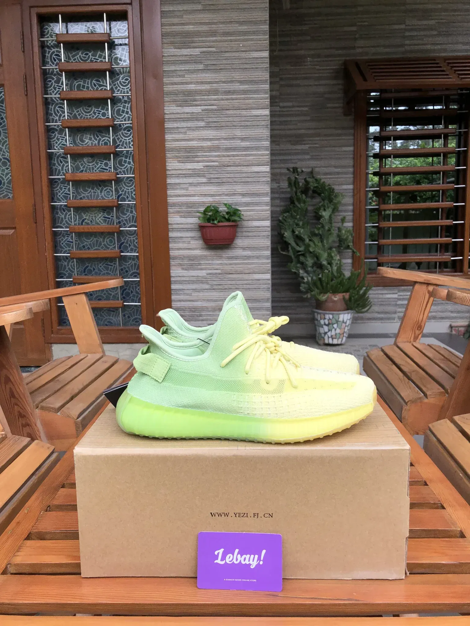 Adidas Yeezy Neon Green And Yellow Two Tone Lebaystore