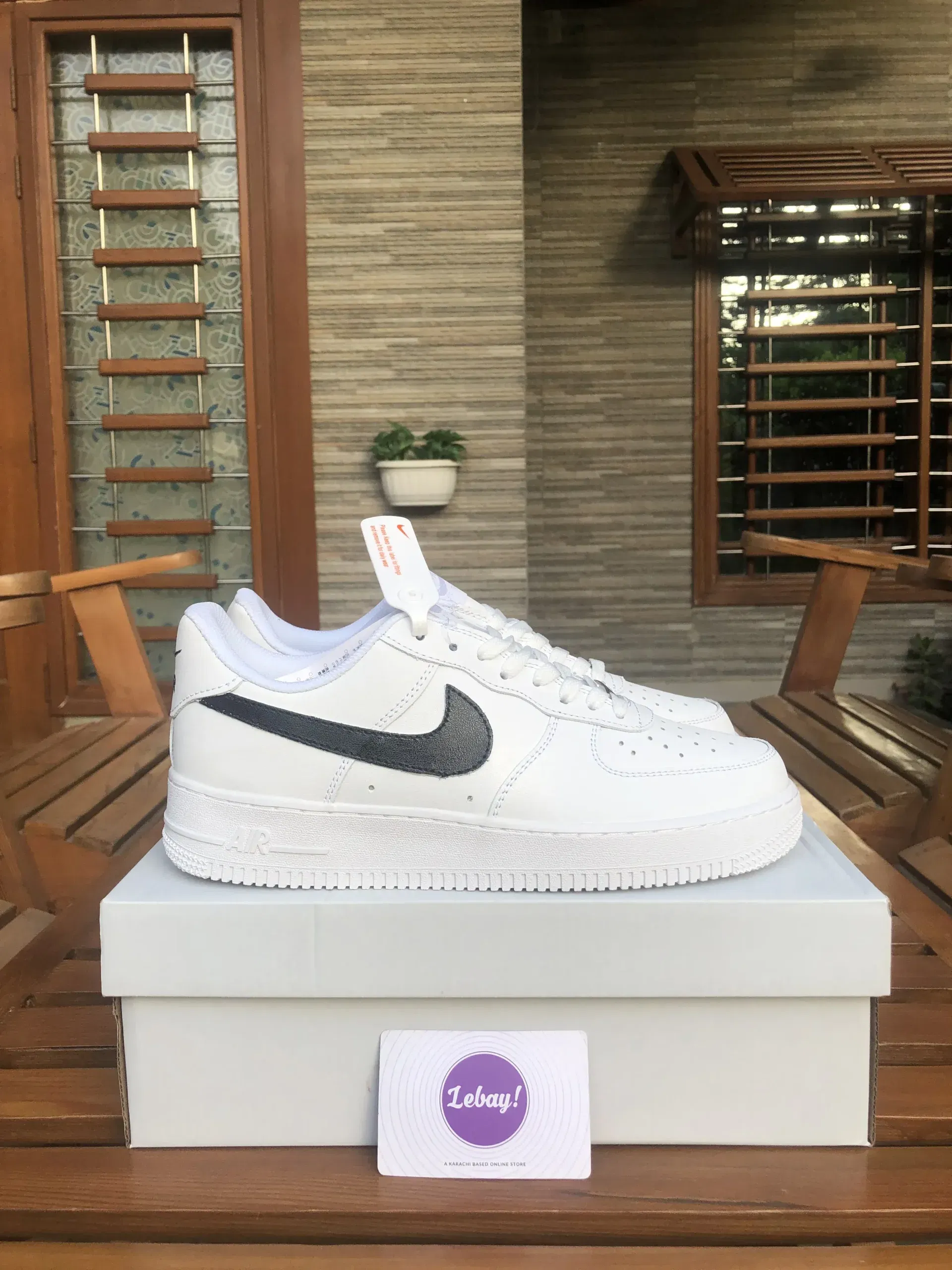 Nike Air Force 1 Customized Black Ticks Grade 8A Exclusively At Lebay Lebaystore