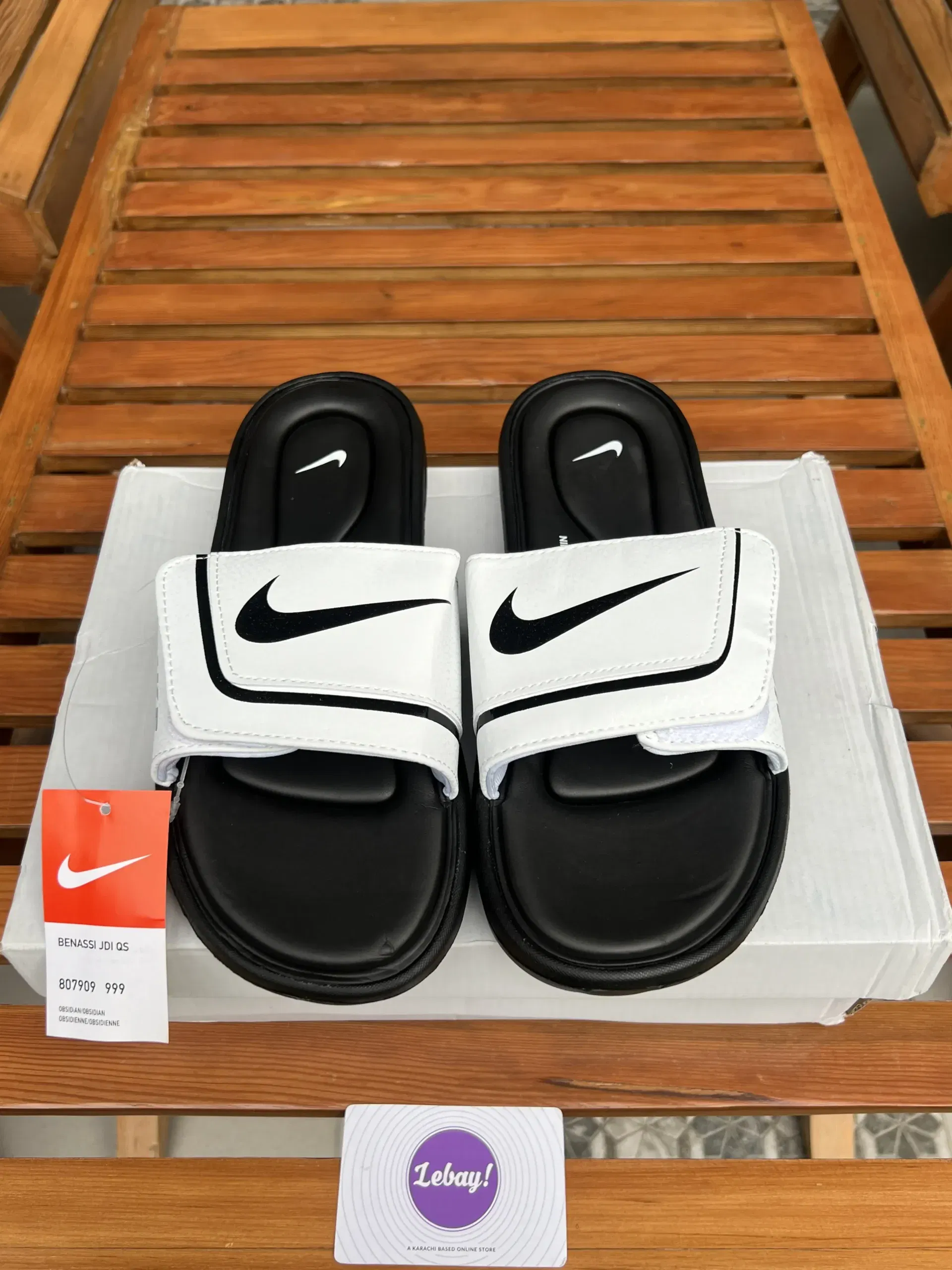 Nike Comfort Slides Velcro White Grade 8A Dot Perfect